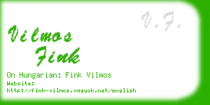 vilmos fink business card